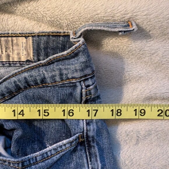 GAP JEANS Womens 12 L Long 12L Denim Blue Flare 1969 Distressed Stretch Long & - Picture 3 of 9